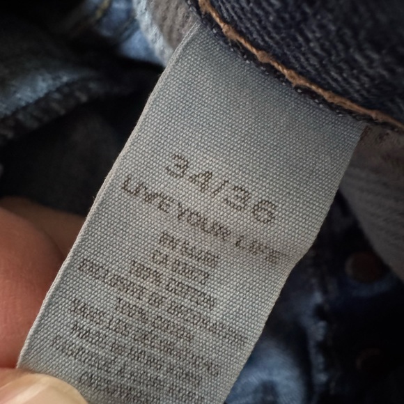 Vintage Y2K American Eagle Straight Leg 34x36 Button Fly Distressed Jeans - Picture 8 of 8